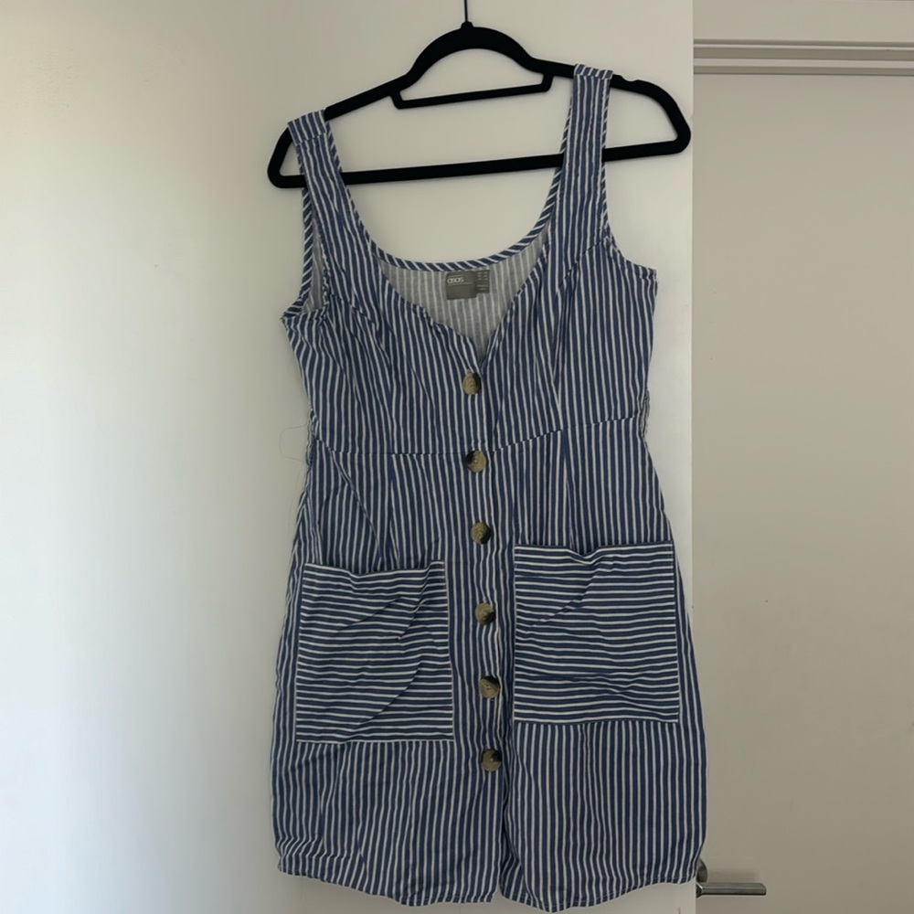 ASOS Blue Pinstripe Dress